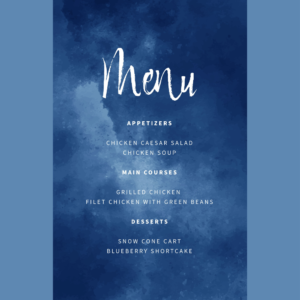 Menús (30 unidades) PAPEL Y PLASTICO. POLIESTER EXTRA DE 60€